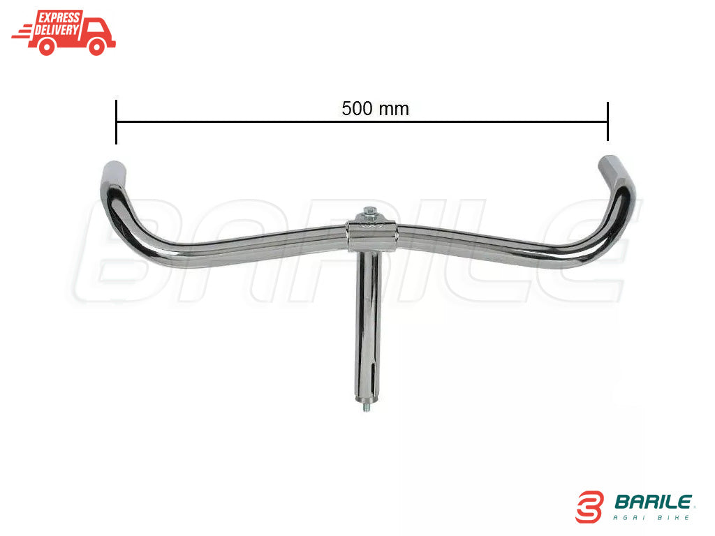 Manubrio TORINO Acciaio Senza Leve Ø 22 Bici Olanda / Sport 24 " - 26 " - 28 "