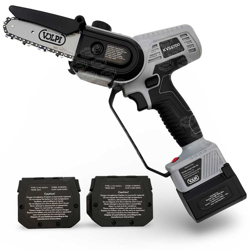 Sega / Potatore / Motosega a Batteria VOLPI KVS 5700 + 2 Batterie 21.6V - 2,5Ah