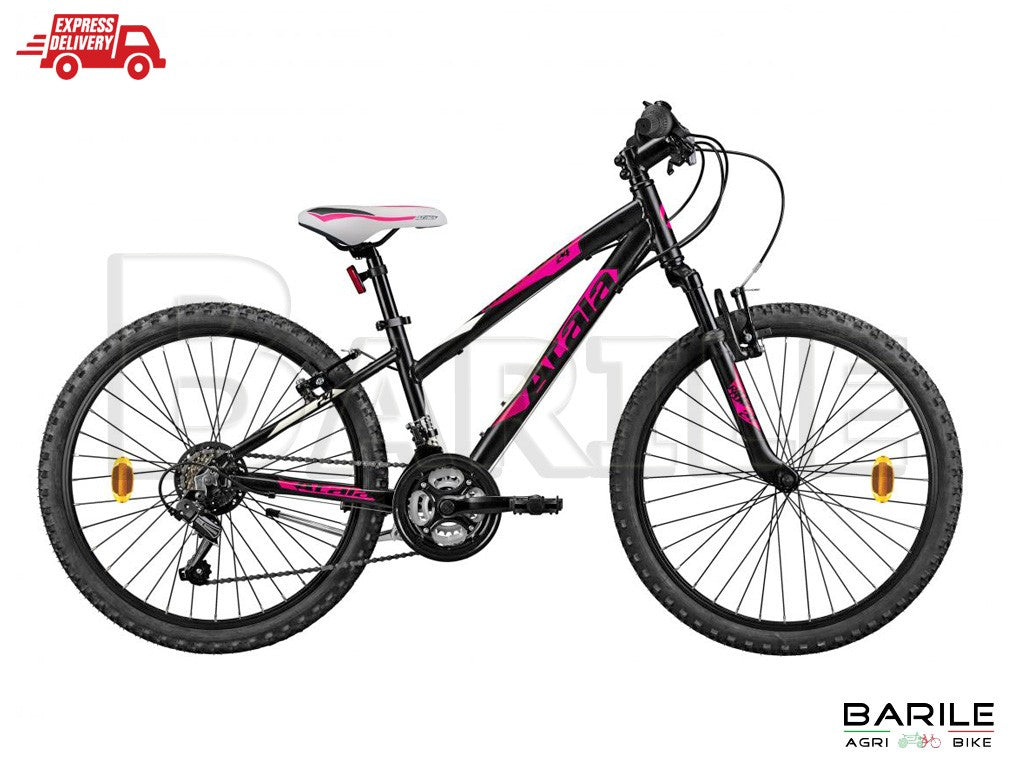 Bici ATALA RACE COMP GIRL 24 " Bimba - Ragazza Cambio 18V Nero - Fuxia