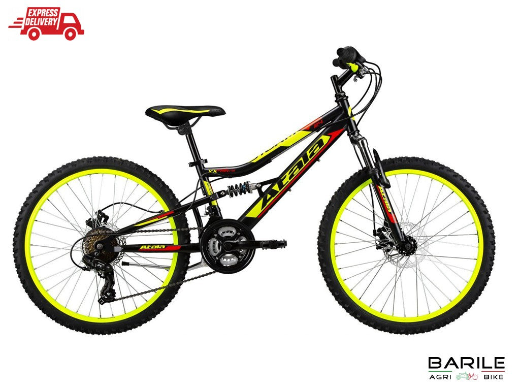 Bici ATALA STORM MD 24 " MTB Disco Meccanico 21V Bi-Ammortizzata Nero / Giallo
