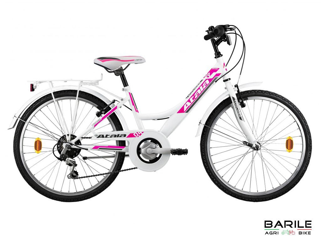 Bici ATALA TOSCANA 24 " Bimba - Bambina Bianco / Fuxia Cambio 6V