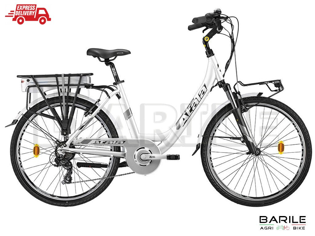 BICI ELETTRICA / ASSISTITA 26" ATALA E - RUN 6.1 FS LADY ARGENTO AMMORTIZZATA