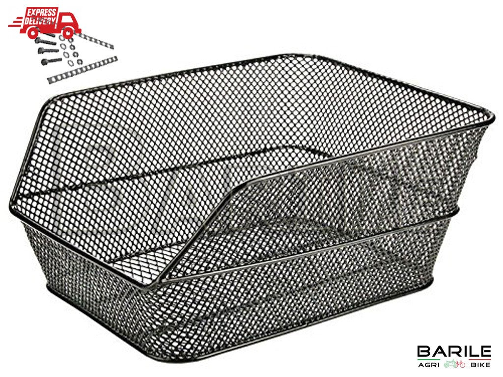 Cestino Posteriore Rettangolare Nero Attacco Portapacchi Bici Varie