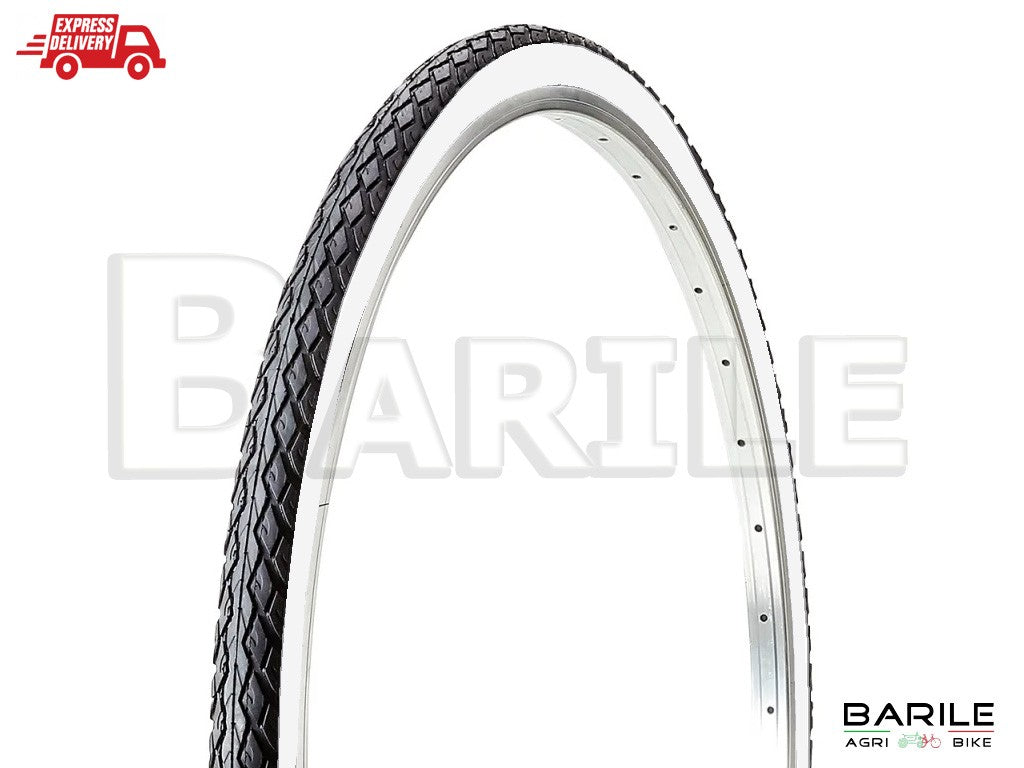 Copertone / Pneumatico Bici 24 x 1 - 3/8 ( 37 - 540 ) Bianco / Nero CHAOYANG