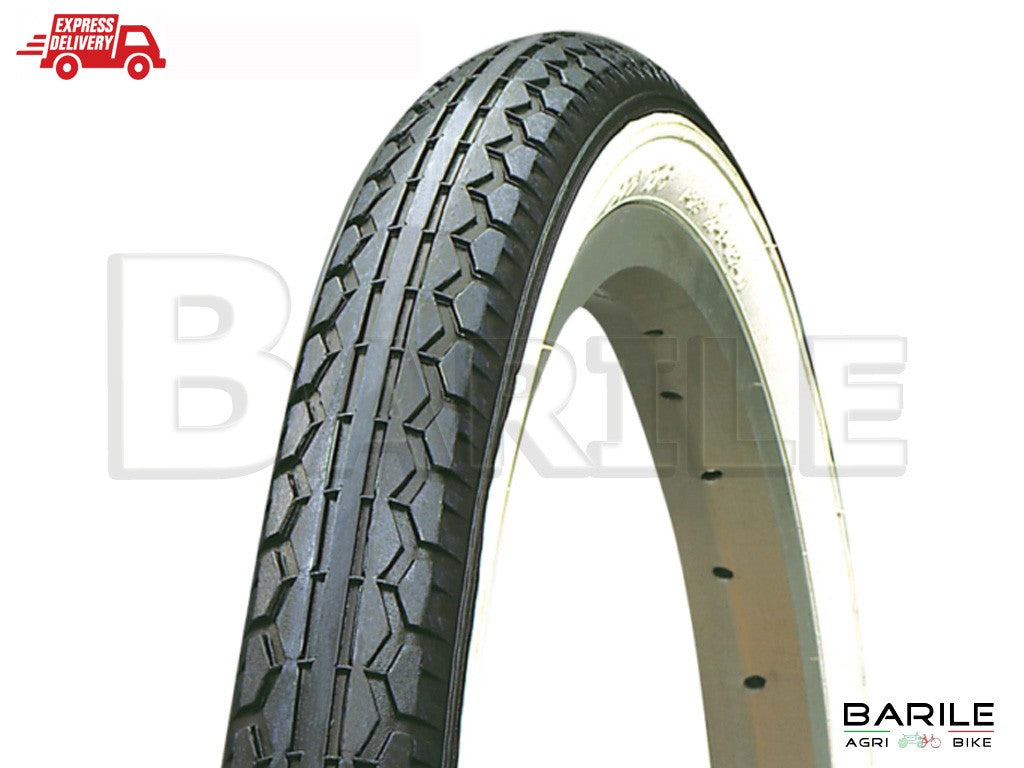 Copertone / Pneumatico Bici 24 x 1.75 ( 47 - 507 ) Bianco / Nero KENDA