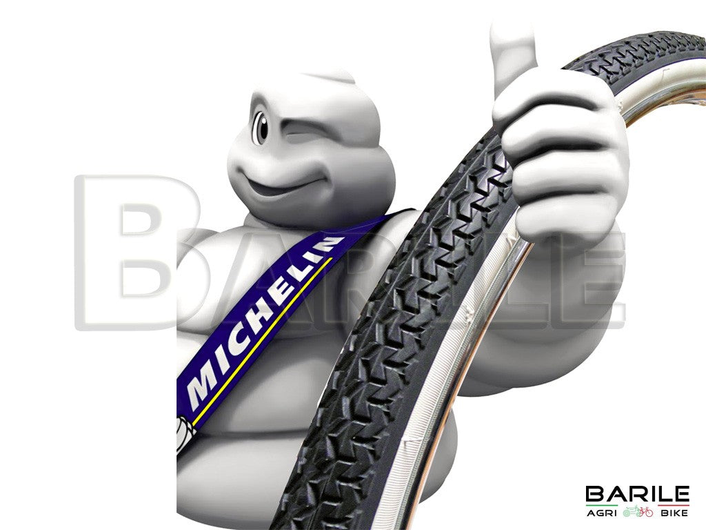 Copertone / Pneumatico Bici 26 x 1 - 3 / 8 BIANCO / NERO - MICHELIN WORLD TOUR