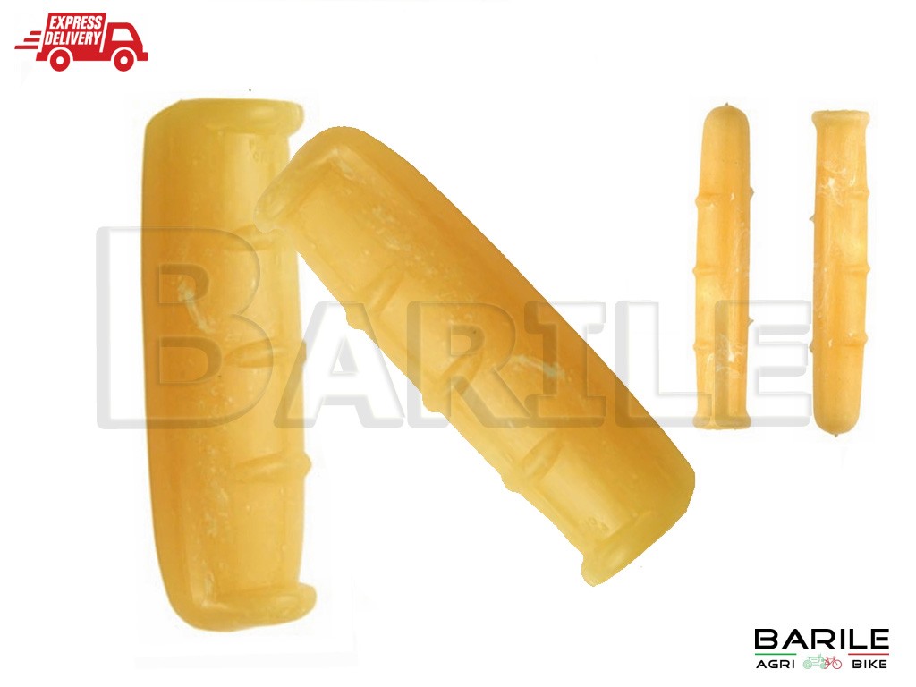 Coppia Manopole + Manopoline Freno Bici Epoca - R - Bacchetta - Vintage Crema