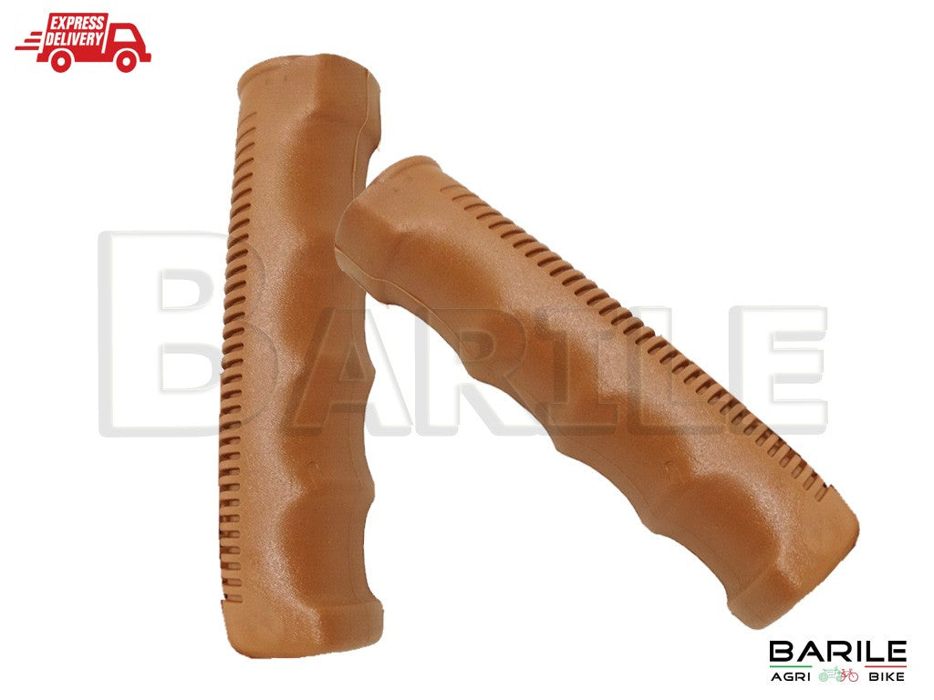 Coppia Manopole Manubrio Bici Graziella - Olanda - Sport - Epoca Marrone Chiaro