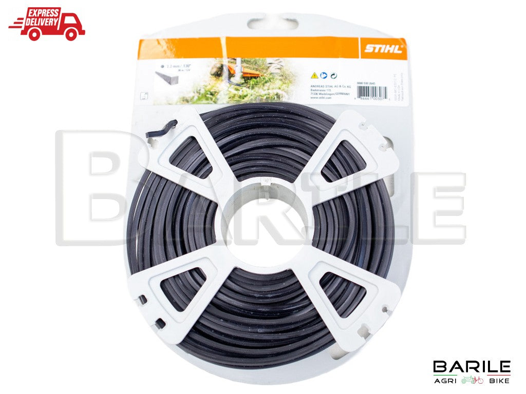 Filo STIHL Professionale QUADRO Ø 3,3 mm x 38 Metri Decespugliatore - Tagliaerba
