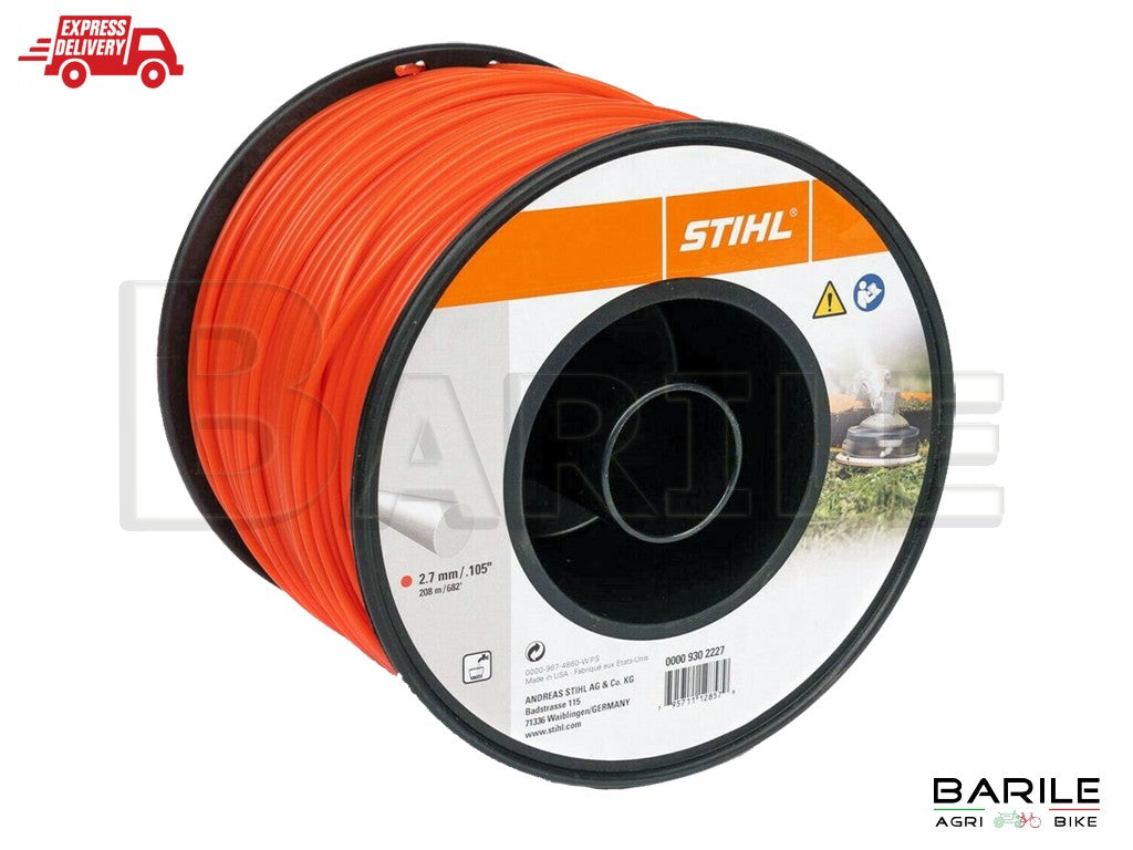 Filo STIHL Professionale TONDO Ø 2,7 mm x 208 Metri Decespugliatore - Tagliaerba