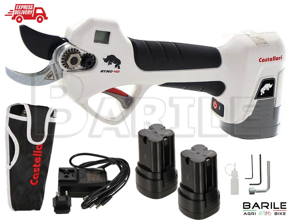 Forbice CASTELLARI RYNO 40 Senza Filo - 2 Batterie - Taglio 25 mm Potatura