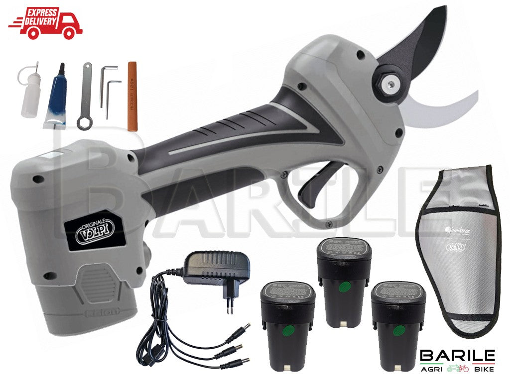 Forbice Elettrica a Batteria Senza Filo VOLPI KV360 - Taglio 35 mm Potatura