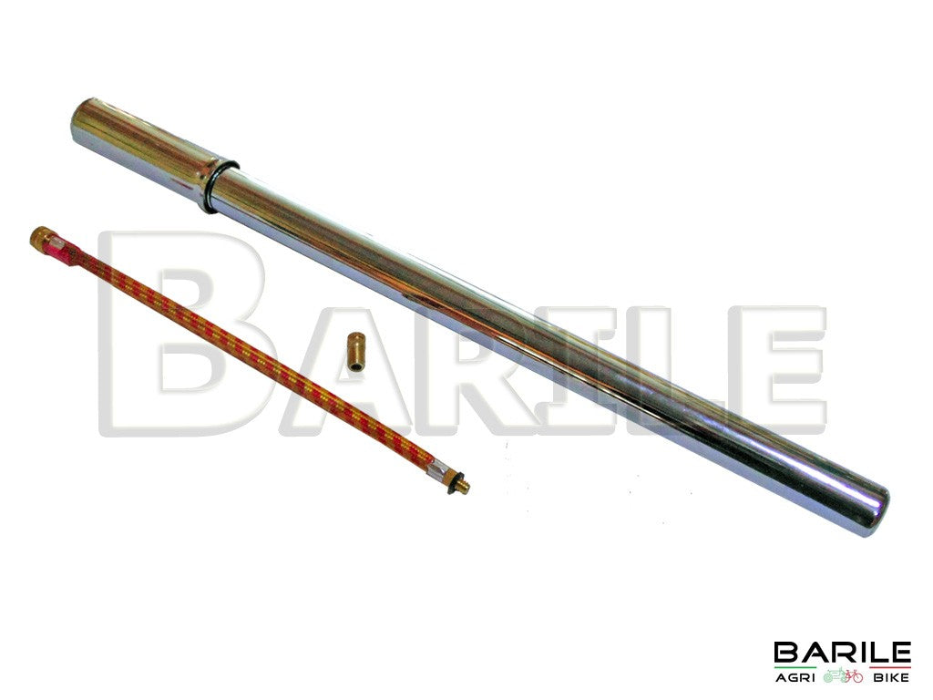 Gonfiatore Bici / Pompa al Telaio Acciaio Cromato + Raccordo Vintage - Epoca