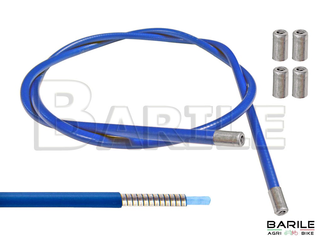 Guaina Filo Freno Bici MTB - City Bike 3 Metri BLU Teflon + Capiguaina