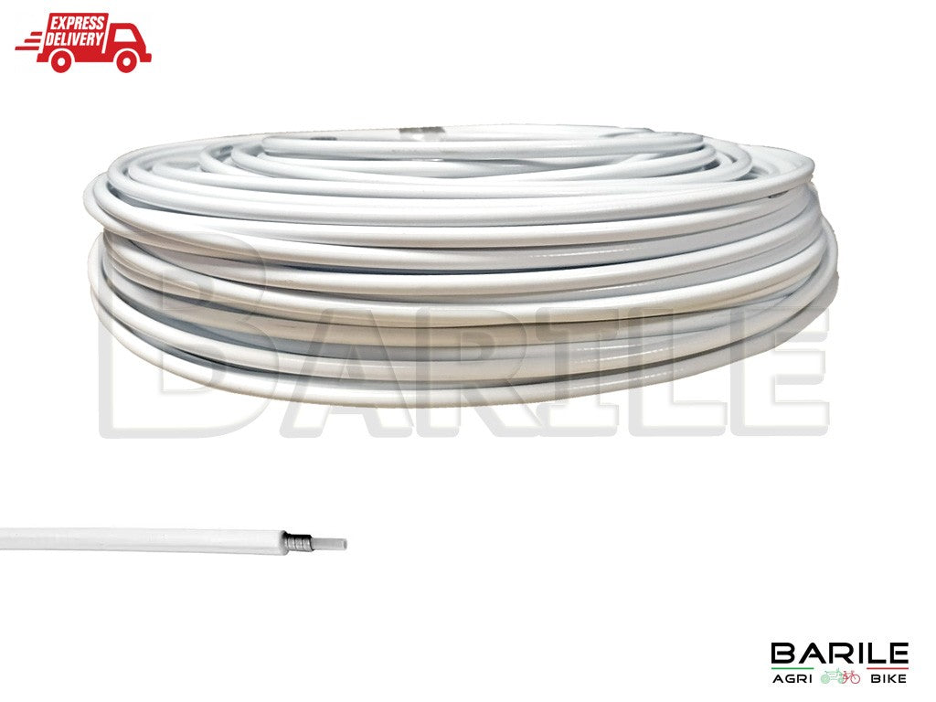 Guaina Filo Freno Bici MTB - City - Olanda - Graziella 10 Metri BIANCO Teflon