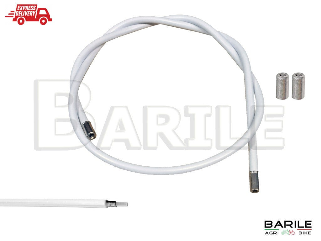Guaina Filo Freno Bici MTB - City - Olanda - Graziella 2 Metri BIANCO Teflon