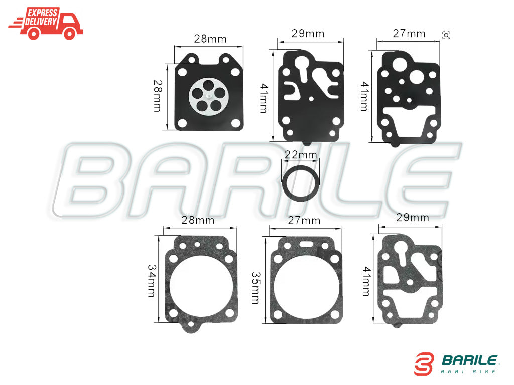 Kit / Serie Membrane Carburatore Decespugliatore ALPINA TB 320 - TB 420 - CHINA