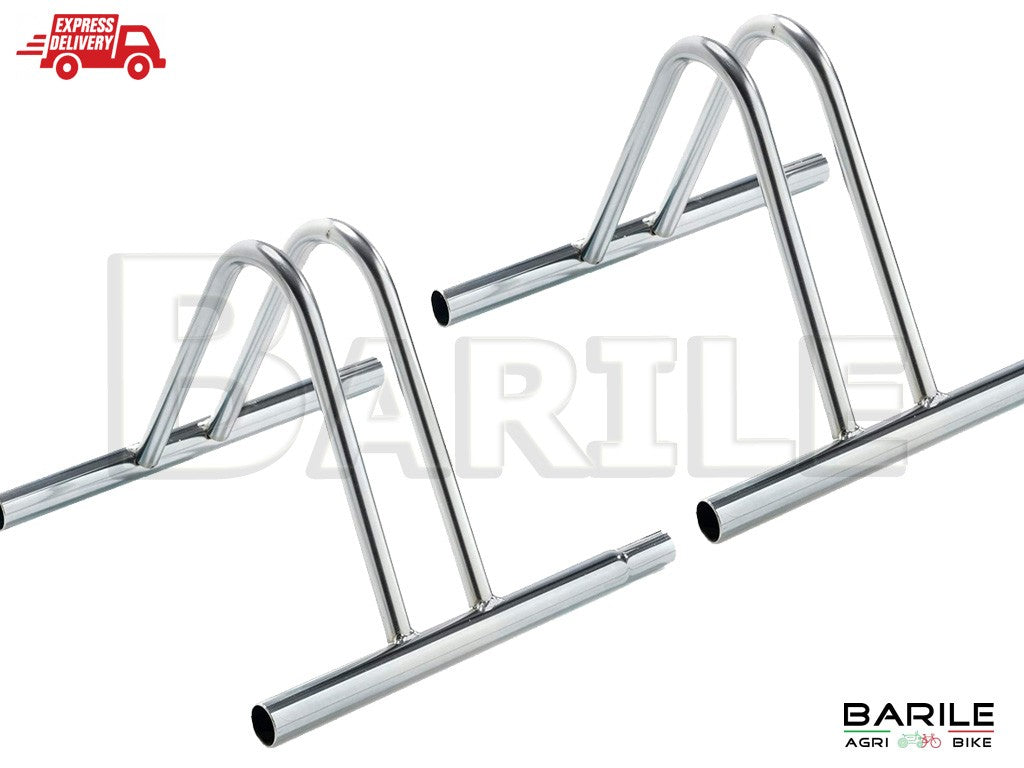 N°2 Rastrelliera Portabici a Pavimento Modulare In Acciaio Zincato