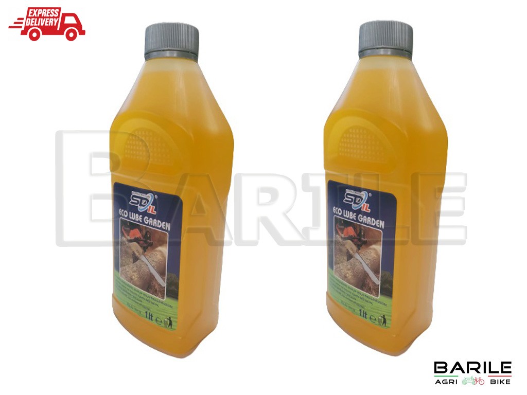 N°2 Tanica 1 Litro Olio Professionale Lubrificante / Protettivo Catena Motosega
