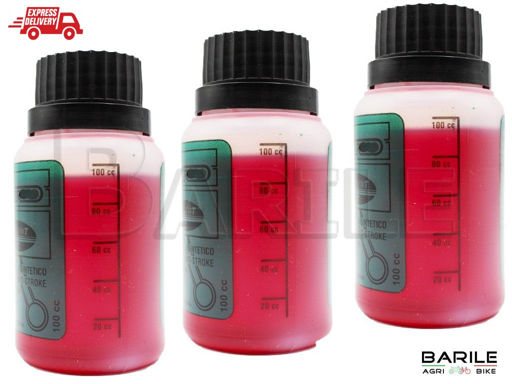 N°3 Tanica Olio Miscela Motore 2 Tempi Semi - Sintetico 100 ML Graduato