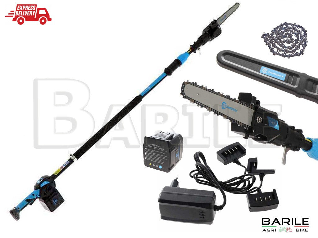 Potatore Telescopico CAMPAGNOLA T-REX 160-240 Sega su Asta a Batteria + Catena