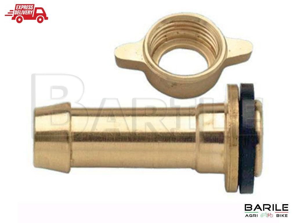 Raccordo Portagomma Dritto Ottone + Girello Tubo Acqua Ø 10 Lancia Irrorazione