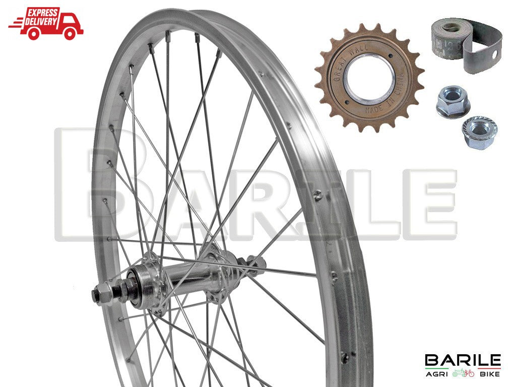 Ruota / Cerchio Posteriore 20 x 1.75 + Pignone 20 Denti Bici Graziella - MTB