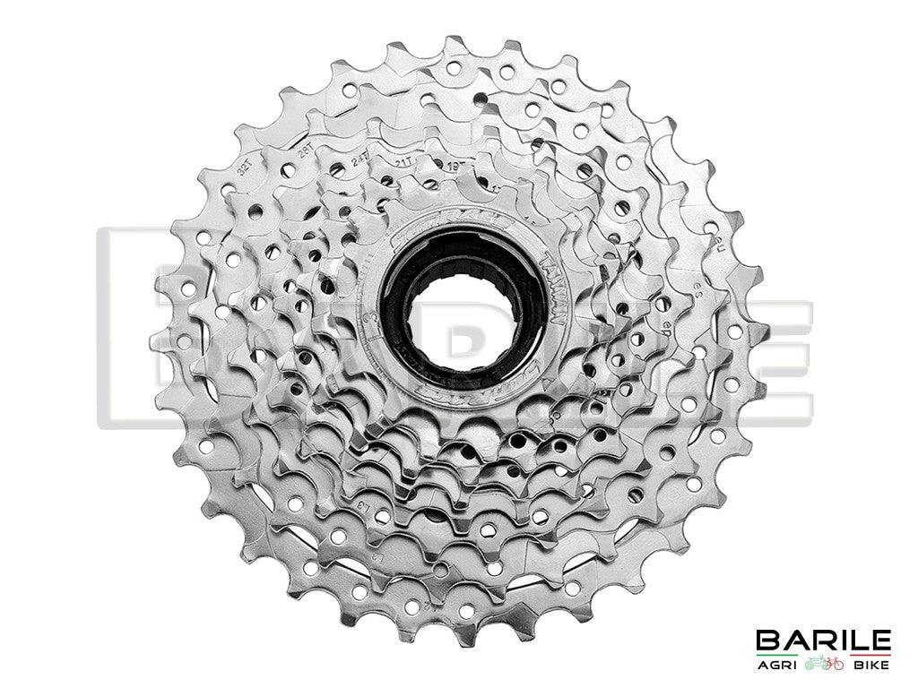 Ruota Libera / Pignone 8 Velocità Filetto Z 13 - 32 Cromato Bici Varie SUNRACE
