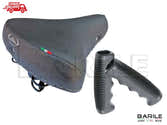 Selle Montegrappa Avec Ressorts + Sacoche Vélo Vintage - Pour Vélo Graziella - Noir, Style Rétro - État D'époque - 2