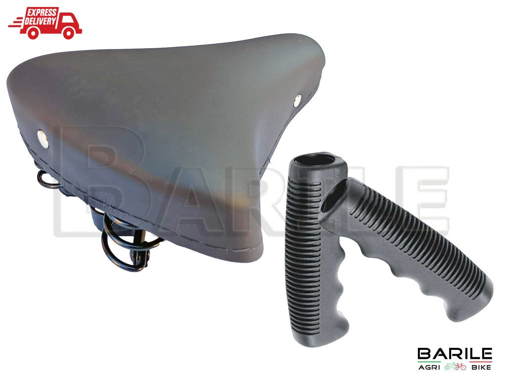 Sella MONTEGRAPPA Bici Graziella - Olanda - City Bike + Manopole Nero