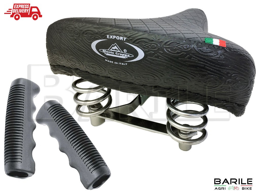 Sella MONTEGRAPPA EXPORT Bici Graziella - Bacchetta - Olanda + Manopole Nero