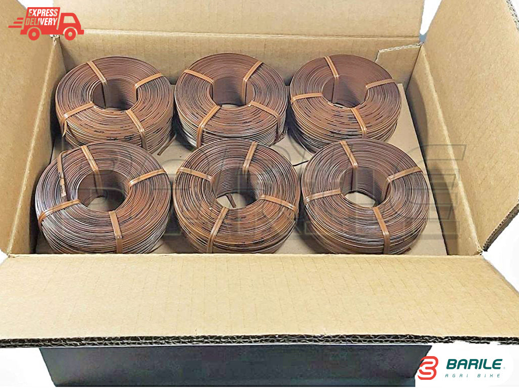 45 Pz. Rotolo / Bobina 80 Metri Marrone Filo Legatrice PELLENC FIXION2 ORIGINALE