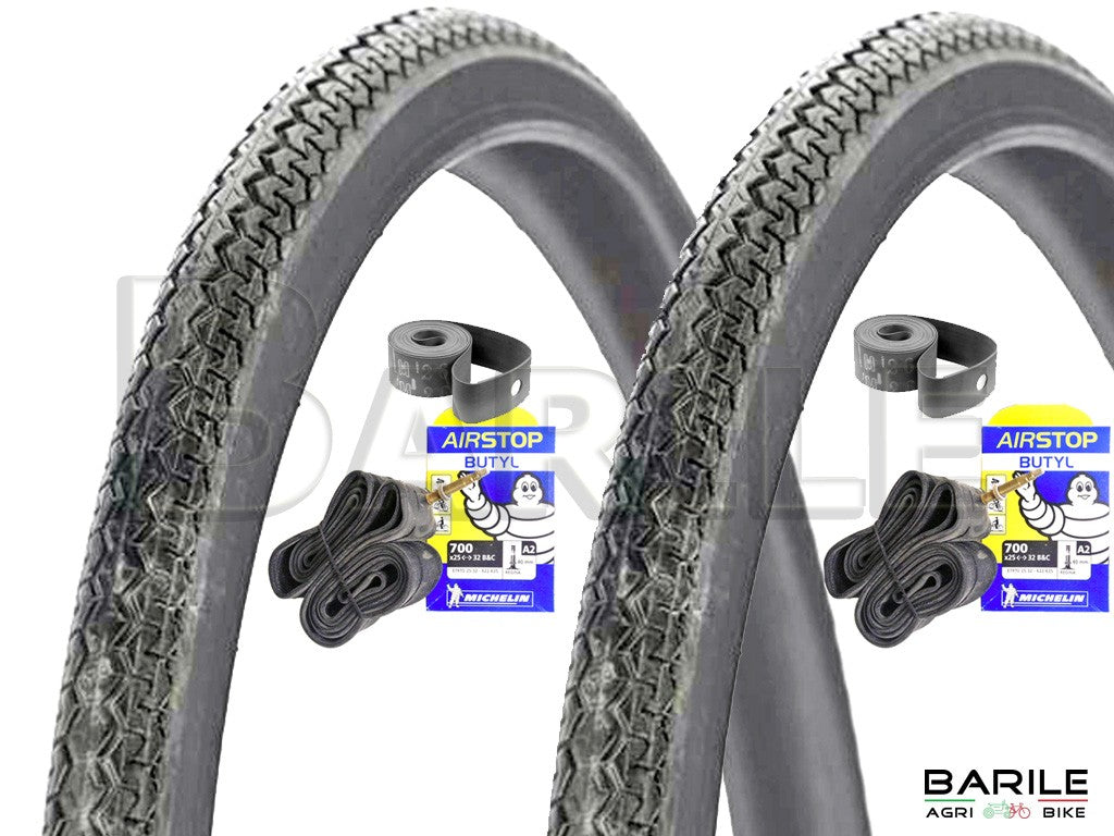 2 Copertone + 2 Camere + 2 Flap Bici 28 - 700 X 35 Nero Para MICHELIN - Foto 3
