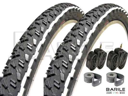 2 Copertone / Pneumatico 27 x 2.10 (52 - 584) BYTE PLOSE Bici MTB + 2 Camere