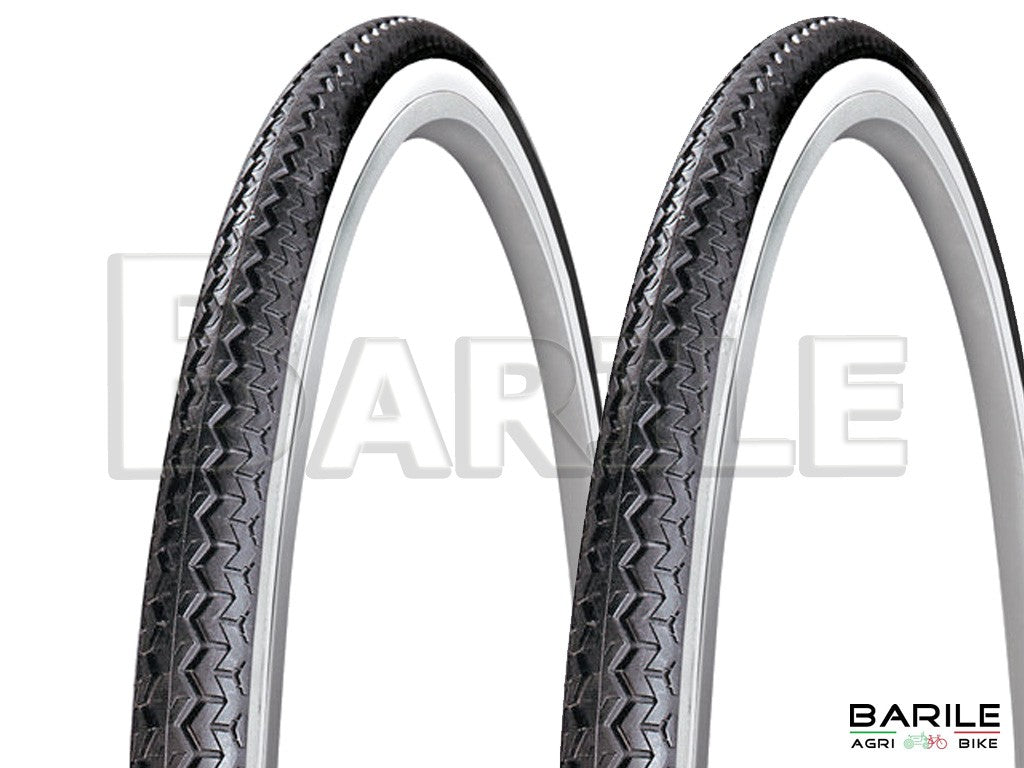 2 Copertone / Pneumatico Bici 26 x 1 - 1 / 2 BIANCO / NERO - MICHELIN WORLD TOUR