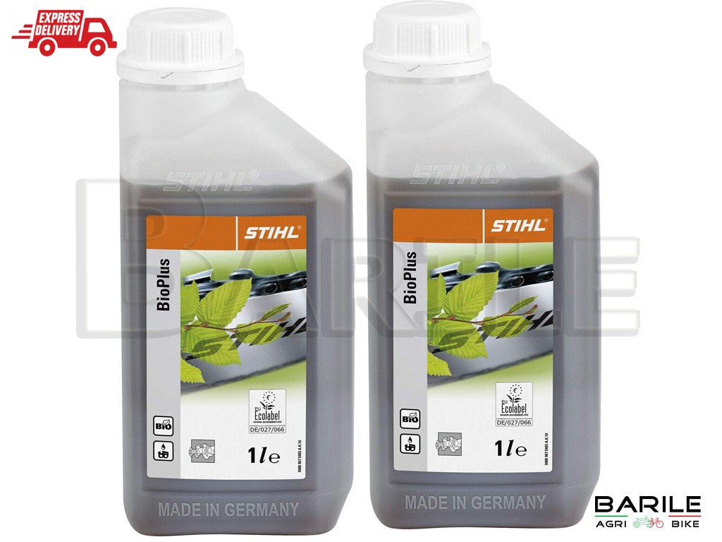 2 Tanica 1 LT Olio Catena Lubrificante Protettivo STIHL BIOPLUS Motosega