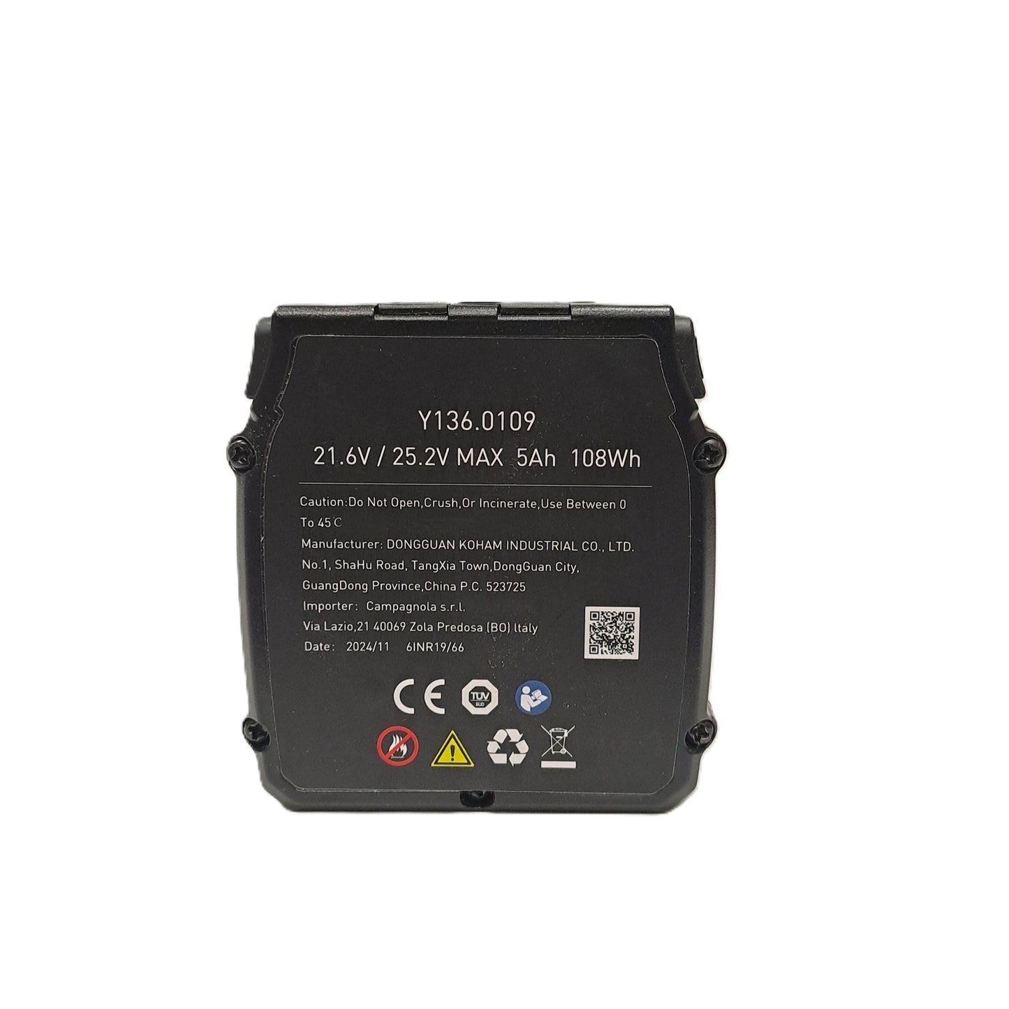 Batteria 21.6V / 25.2V MAX 5Ah 108Wh Campagnola T-REX