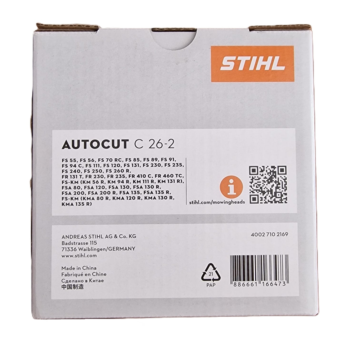 Testina STIHL AutoCut C 26-2 per decespugliatore