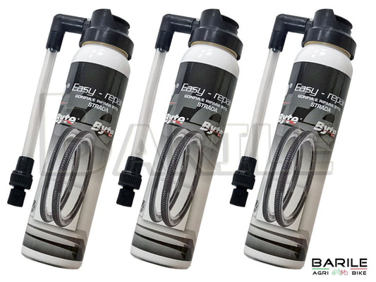 3 Bomboletta Spray GONFIA e RIPARA Foratura Camera D'aria Bici MTB - City 100 ml