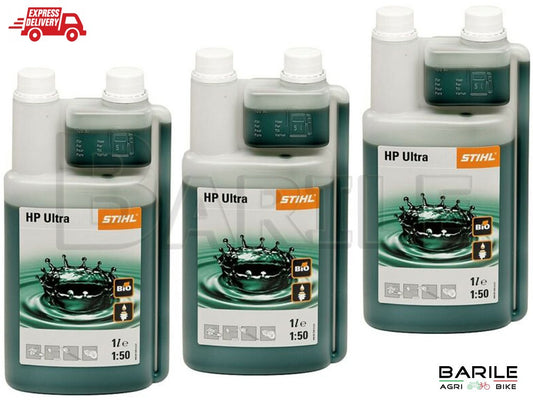 3 LITRO Olio STIHL HP ULTRA Miscela Motore 2 Tempi Sintetico Con Dosatore