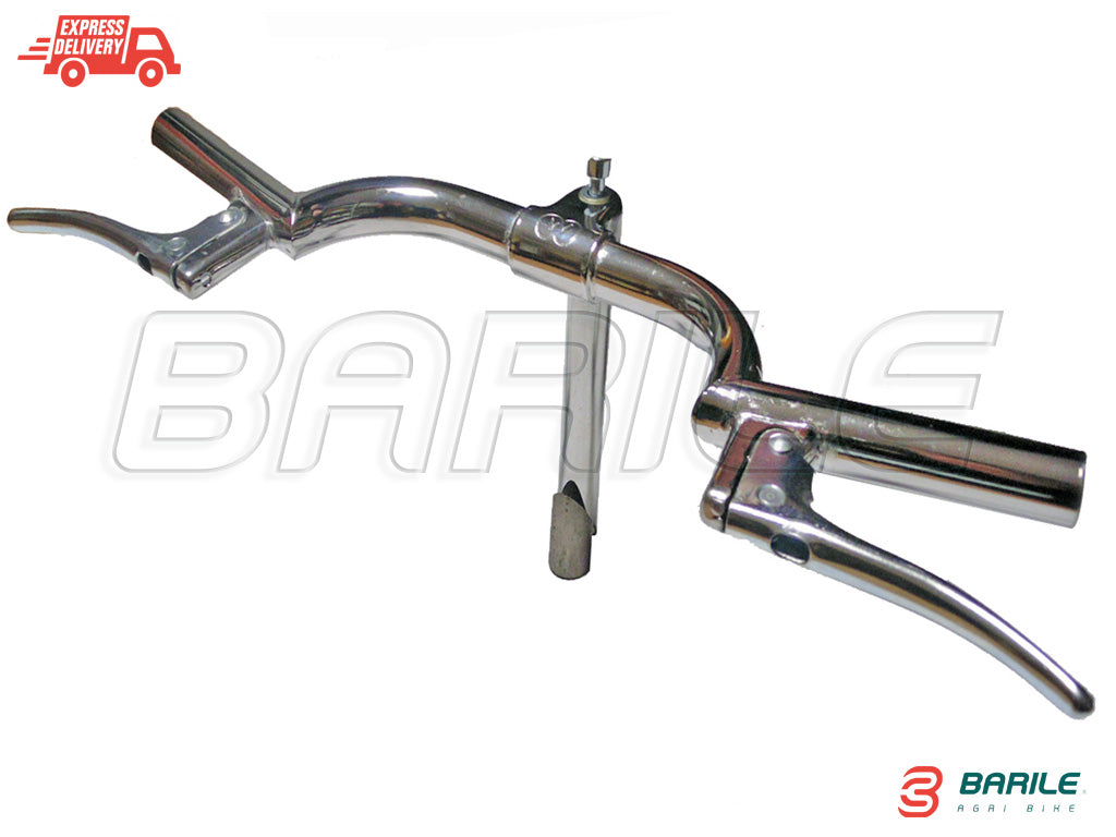 Manubrio CONDORINO Con Leve Freno Cromato in Acciaio Ø 22 Bici Sport - Single