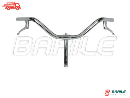 Manubrio PARMA ACCIAIO CROMATO Bici Torino - Sport - Olanda - City Bike Con Leve