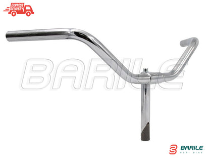 Manubrio PARMA ACCIAIO CROMATO Bici Torino - Sport - Olanda - City Bike NO Leve