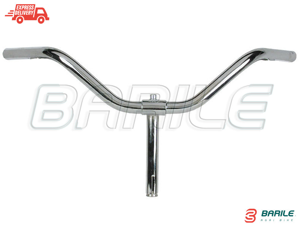 Manubrio PARMA ACCIAIO CROMATO Bici Torino - Sport - Olanda - City Bike NO Leve