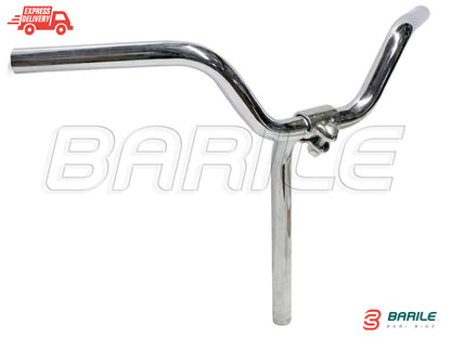 Manubrio Cromato in Acciaio Bici Ø 21,1 Pieghevole - Graziella Completo NO LEVE