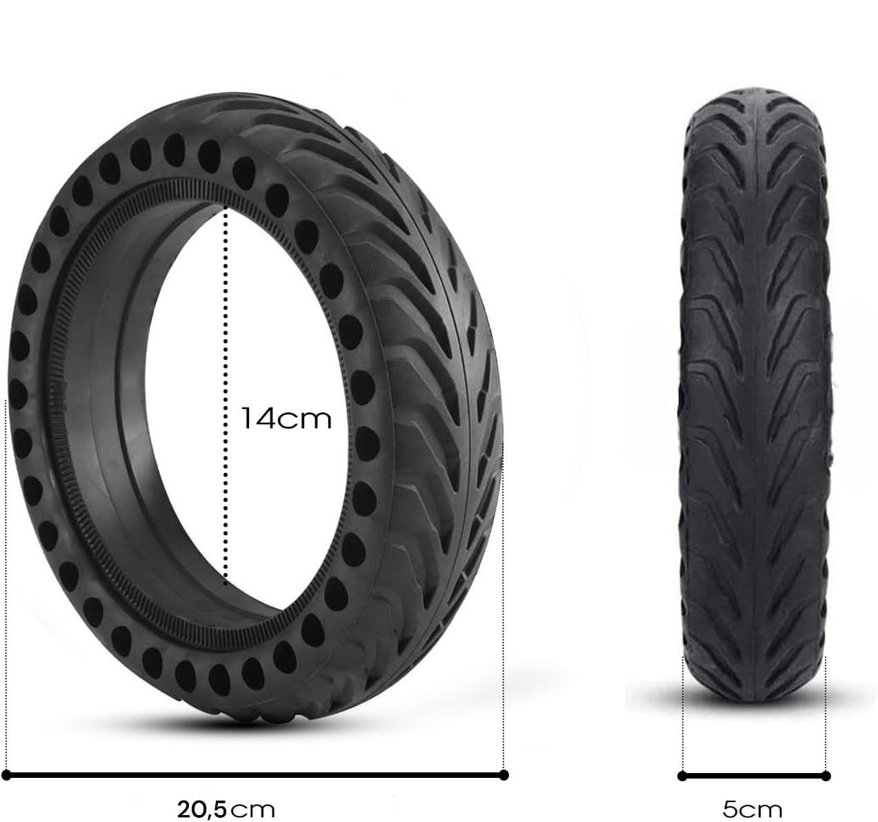 Pneumatico per Monopattino Elettrico, Antiforatura 8 1/2,per Xiaomi M365/Mi PRO 2/ 1S, Cecotec, VIVO e Tutti Gli Scooter da 8,5 Pollici
