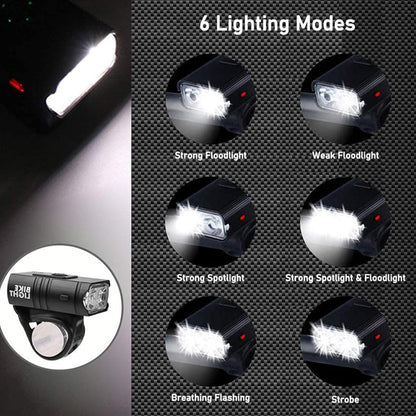 Set di luci a LED anteriore + posteriore , RICARICABILI