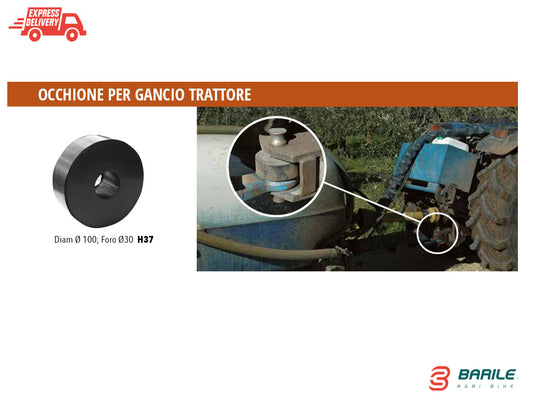 GOMMA  / OCCHIONE PER GANCIO RIMORCHIO - ATOMIZZATORE TRATTORE