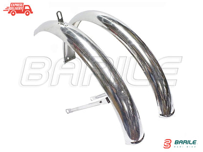 Coppia Parafango / Parafanghi Inox Cromato Bici Pieghevole - Graziella 20"