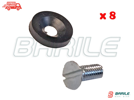 N°8 VITE + N°8 RONDELLA Gommino Scuotitore Olive BRUMI - CIF ORIGINALE